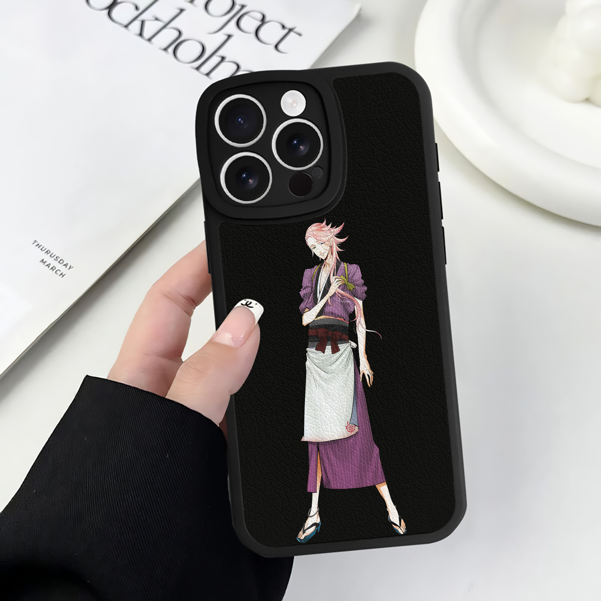 （画像用） 刀剣乱舞 Touken Ranbu 【iPhone 16シリーズ対応】シリコンスマホケース（レザー調） 材質：シリコン